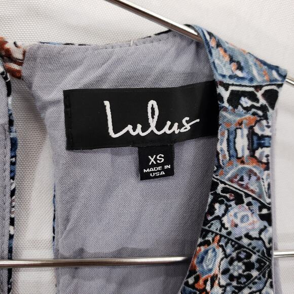 Lulus Dress Womens Extra Small Multicolor Southwestern Boho Keyhole Back Mini - Picture 13 of 15